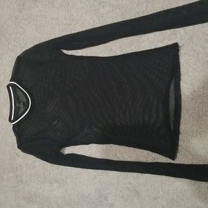 Forever 21 small black see through mesh shirt.